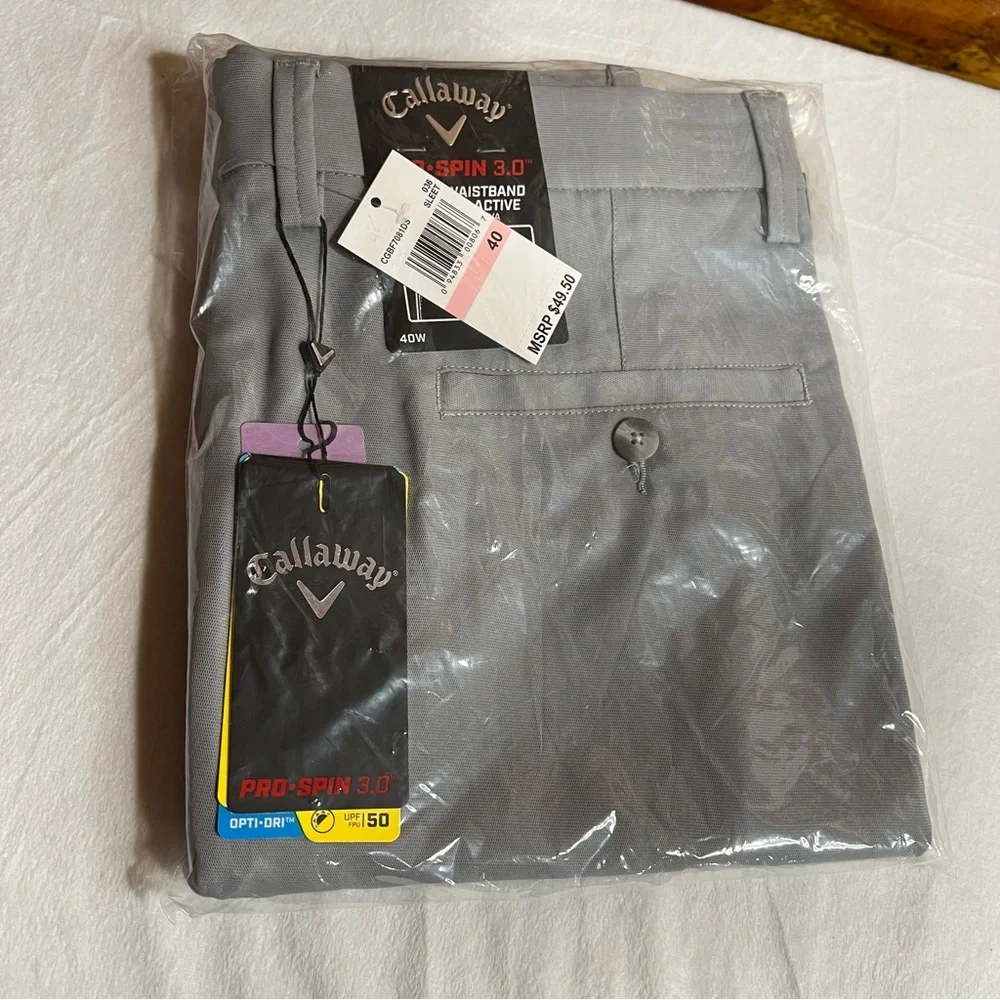 Callaway Men's Light‎ Gray Flat Front Shorts